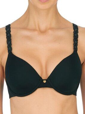 Natori 732080 Women's Pure Luxe Custom Coverage Contour Underwire Bra Black 36D